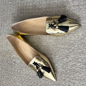 Ivanka T. genuine patent leather flats